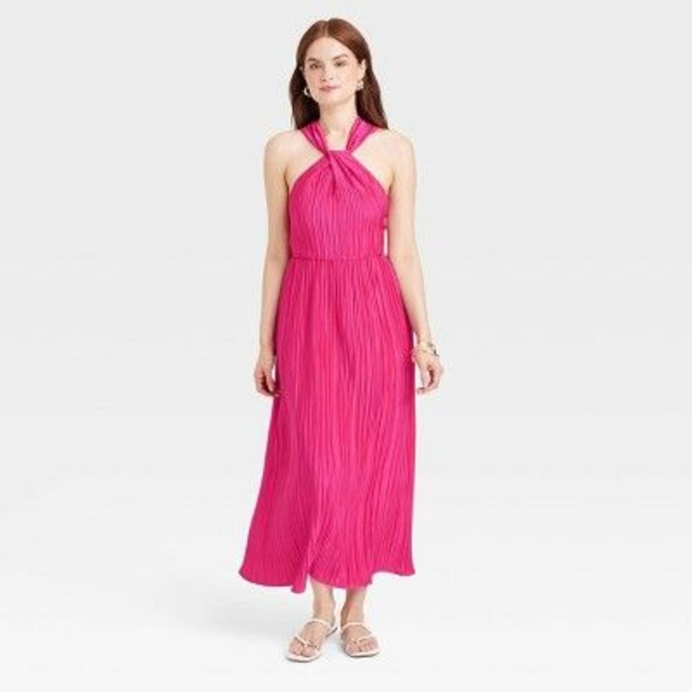 a new day Pink Halter Maxi Dress